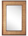 Espelho de parede com moldura castanha clara 54 x 74 cm IGUALA_796901