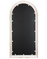 Espejo de pared de metal blanco crema 49 x 97 cm CAMPEL_747991