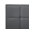Cama de casal continental em tecido cinzento escuro 180 x 200 cm ADMIRAL_679054