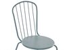 Zestaw ogrodowy metalowy stół i 4 krzesła jasnoniebieski CALVI z parasolem (16 opcji do wyboru)_863941