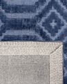 Teppich marineblau 140 x 200 cm geometrisches Muster Kurzflor ADATEPE_750645