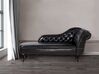 Right Hand Chaise Lounge Faux Leather Black NIMES_697429
