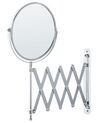 Espejo de maquillaje de metal/vidrio plateado ø 19 cm YVELINES_848186