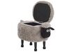 Fabric Storage Animal Stool Grey SHEEP_783608