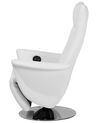 Faux Leather Recliner Chair White PRIME_709209