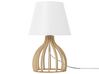 Wooden Table Lamp Light Wood and White AGUEDA_694978