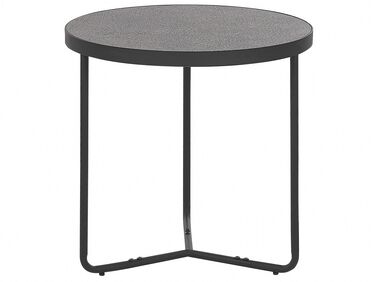 Soffbord ⌀ 50 cm grå / svart MELODY medelstor