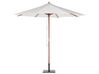 Tuinset 6-zits met parasol acaciahout beige AMANTEA_880602