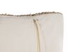 Conjunto de 2 cojines de algodón/lana beige claro 45 x 45 cm ASLANAPA_802148