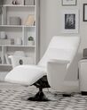 Faux Leather Recliner Chair White PRIME_709200