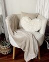 Fabric Tub Chair Off-White ODENZEN_884909