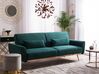Sofa rozkładana welurowa zielona EINA_729247