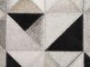 Šedobílý kožený koberec ⌀ 140 cm KIRKLAR_742816