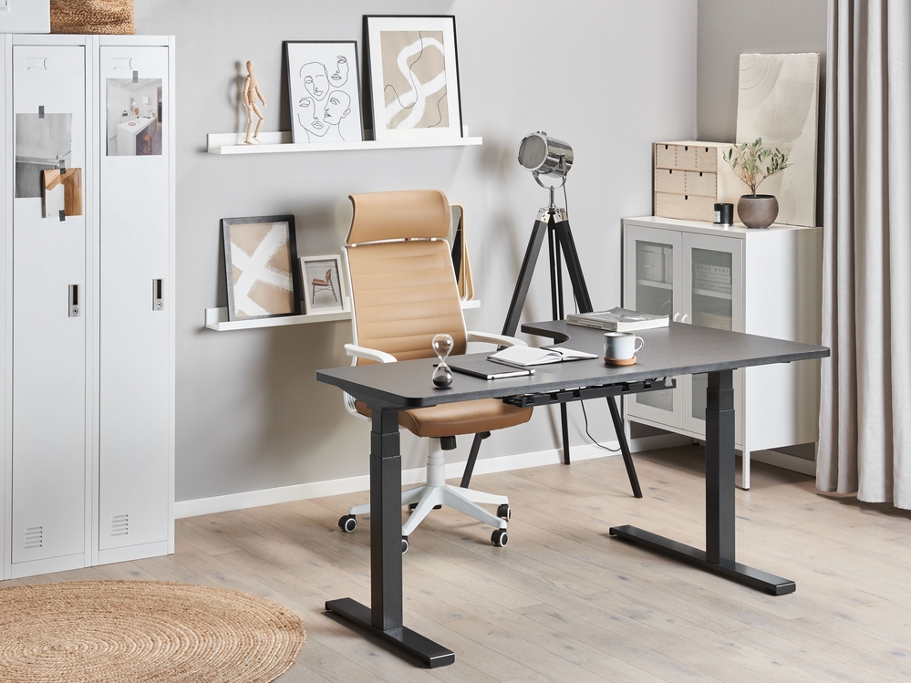 BEKANT scrivania angolare sinistra, bianco/nero, 160x110 cm - IKEA