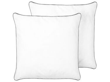 Set of 2 Microfibre Bed High Profile Pillow 80 x 80 cm PELISTER