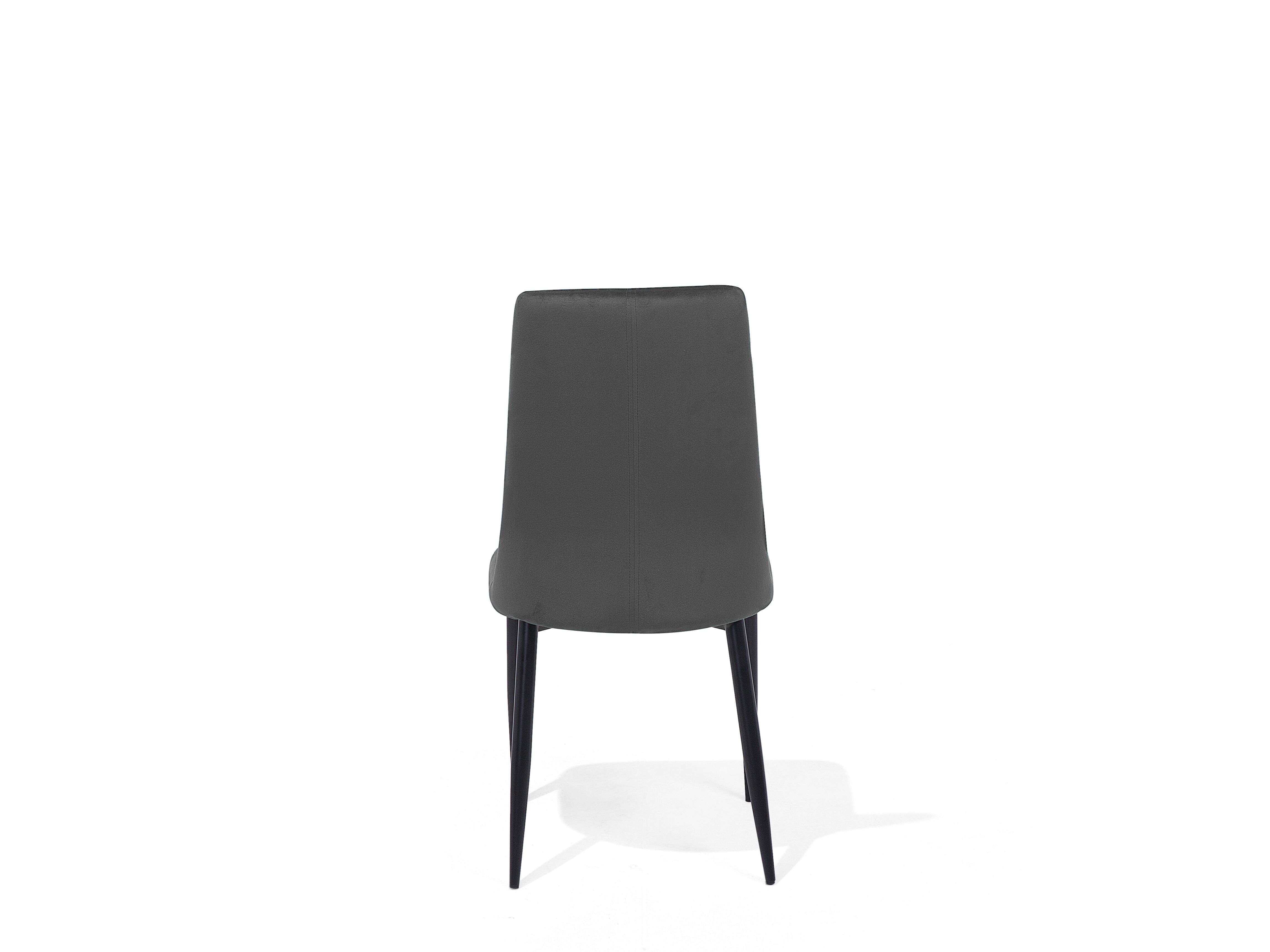 Esszimmerstuhl grau Samtstoff 2er Set CLAYTON | Beliani.de