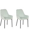 Set of 2 Jumbo Cord Dining Chairs Mint Green LOVERNA_914173