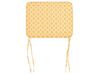 Set of 2 Outdoor Seat Pad Cushion Yellow and White FIJI_764403