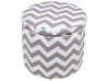 Storage Footstool Grey and White TUNICA_657163