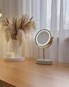 Lighted Makeup Mirror ø 26 cm Gold and White SAVOIE_900323