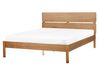Drevená posteľ s LED 160 x 200 cm svetlé drevo BOISSET_899817