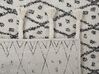 Bavlněný koberec 80 x 150 cm bílý/černý AGADIR_831339