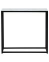 Consola de vidrio templado blanco/negro 80 x 30 cm DORRIS_757528