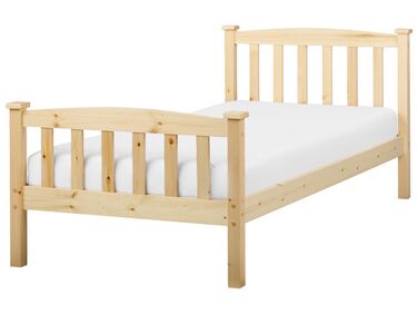 Łóżko drewniane 90 x 200 cm jasne GIVERNY