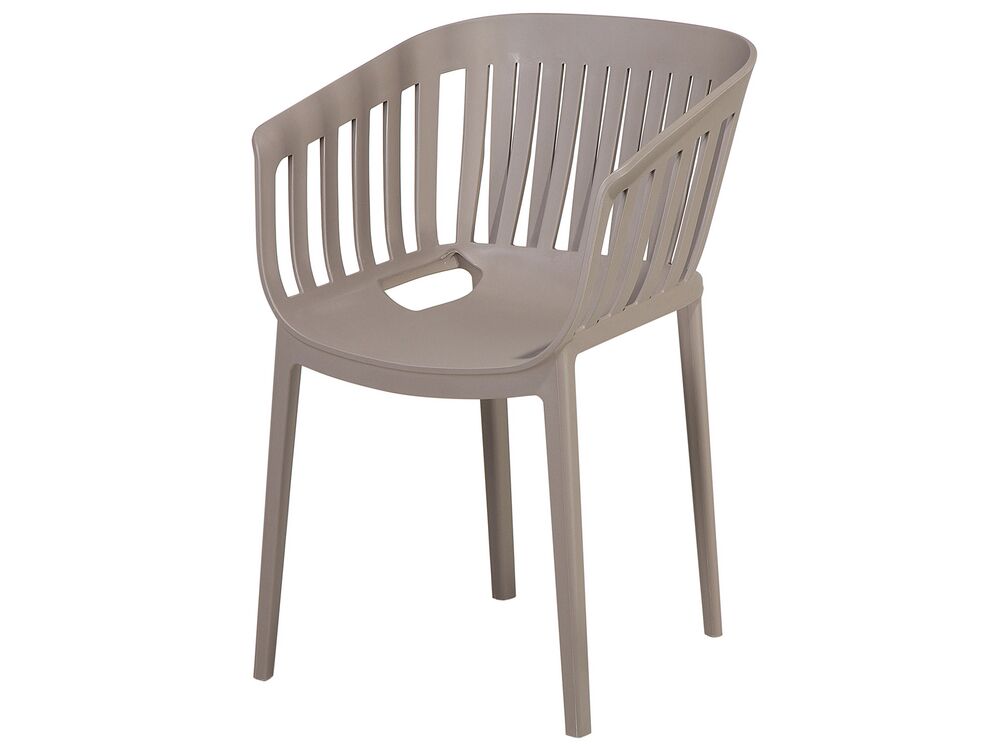 Chaise de cuisine en plastique gris clair DALLAS  Beliani.fr