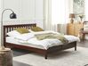 Dřevěná postel 160 x 200 cm tmavé dřevo MAYENNE_876582