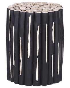 Yöpöytä tiikki musta/vaalea puu ALTATA Yöpöytä tiikki musta/vaalea puu ALTATA