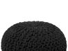 Pouf en coton noir 40 x 25 cm CONRAD_813934