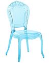 Lot de 2 chaises de salle à manger bleues transparentes VERMONT_691839
