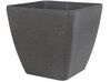 Set di 2 vasi polvere di pietra grigio scuro 49 x 49 x 49 cm ZELI_850563