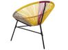 PE Rattan Accent Chair Multicolour Yellow ACAPULCO_718143
