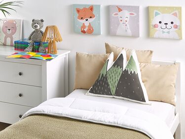 Set of 2 Cotton Kids Cushions Mountains 60 x 50 cm Green and Black INDORE