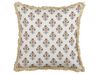 Set of 2 Cotton Cushions Flower Pattern 45 x 45 cm White OMORIKA_838995