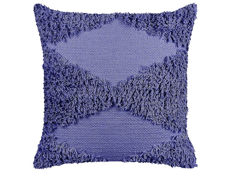 Coussin décoratif en coton 45 x 45 cm violet RHOEO_840127
