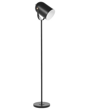 Lámpara de pie de metal negro/blanco 156 cm TYRIA
