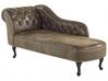 Left Hand Chaise Lounge Faux Suede Brown NIMES_451661