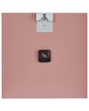 Železné nástenné hodiny 40 x 40 cm ružové TOMAR_915622