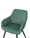 Sæt med 2 stole i velour grøn CASMALIA_898907