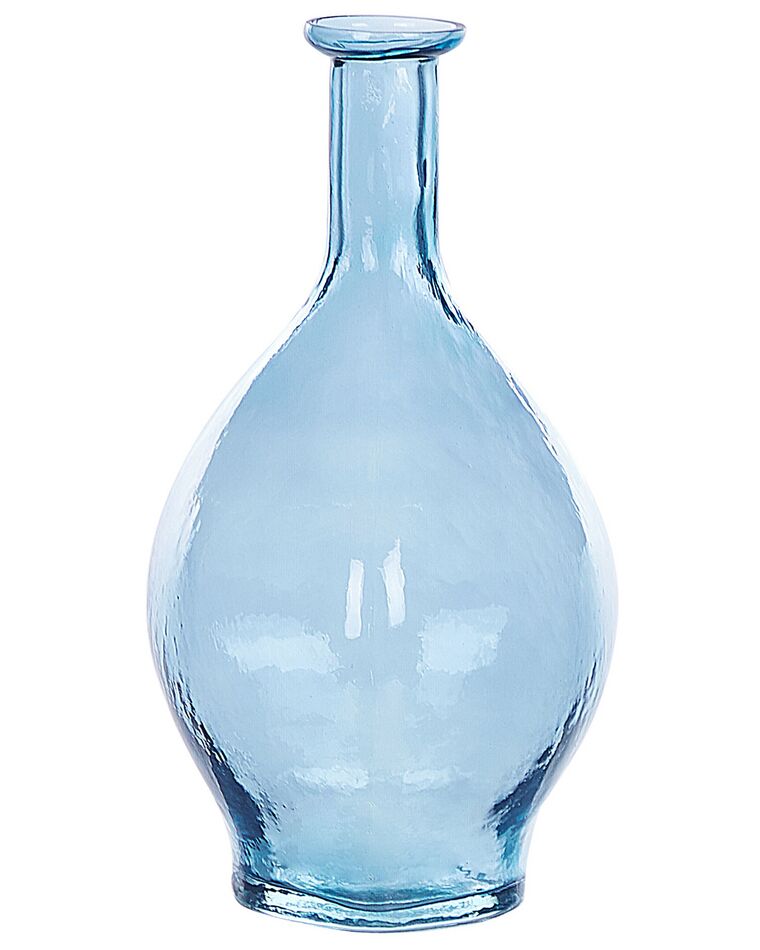 Világoskék üveg virágváza 28 cm PAKORA_823743