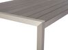 Table de jardin en aluminium et bois synthétique gris 180 x 90 cm VERNIO_775172