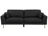 3 Seater Leather Sofa Black TORGET_734038