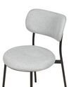 Set of 2 Fabric Dining Chairs Grey CASEY_884578