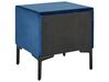 Sametová souprava nábytku do ložnice 160 x 200 cm modrá SEZANNE_799971