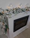 Weihnachtsgirlande weiß mit LED-Beleuchtung Schnee bedeckt 180 cm SUNDO_903021