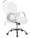 Swivel Faux Leather Office Chair White PRINCESS_862803