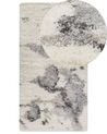 Teppich weiß / grau geometrisches Muster 80 x 150 cm Shaggy SEVAN_854824